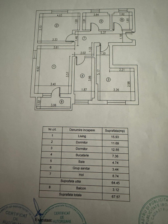 Ap. 3 cam. de închiriat CU LOC DE PARCARE – Militari Residence 