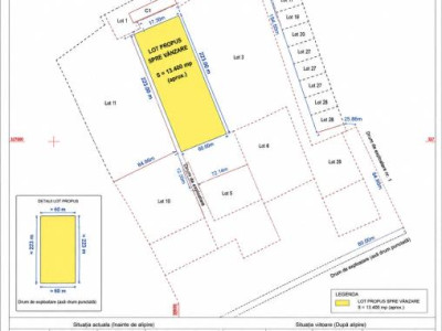 Teren intravilan 13.400 mp | PUZ în curs | Deschidere 223 m | Bolintin-Deal