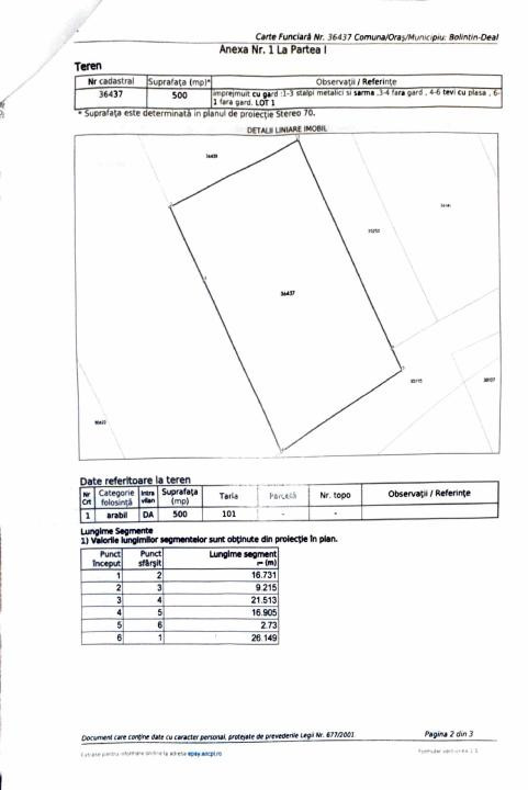 🏡 Teren 500 mp cu Autorizație de Construire + Proiect | Bolintin-Deal