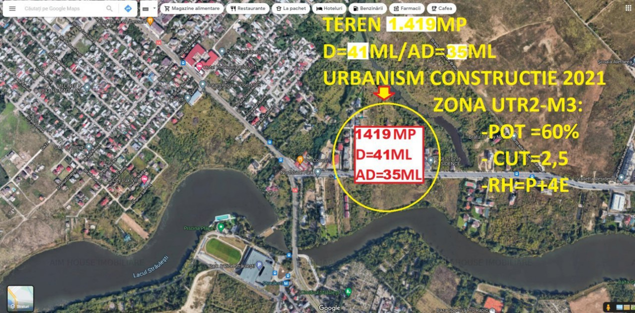 Sos. Ghe. Ionescu Sisesti Teren 1.419mp-D=41m/Ad=35m-Zona M3-Urbanism Construire