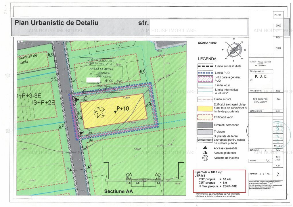 Teren 1.600mp Dristor cu PUD aprobat,D= 29ml/AD=55ml