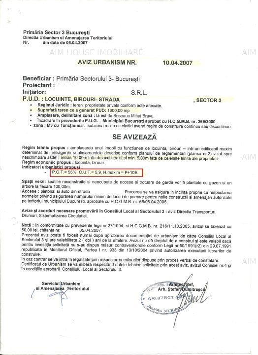 Teren 1.600mp Dristor cu PUD aprobat,D= 29ml/AD=55ml
