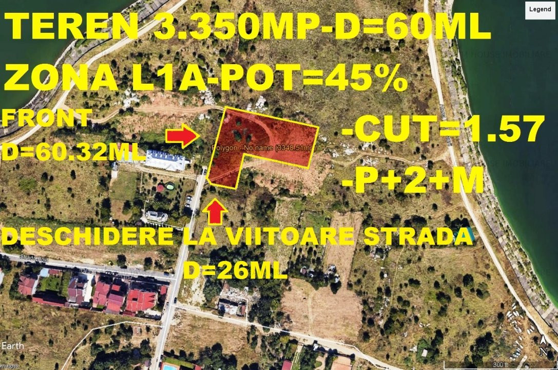 Teren 3.350mp -dubla deschidere-Lacul Morii-Uverturii