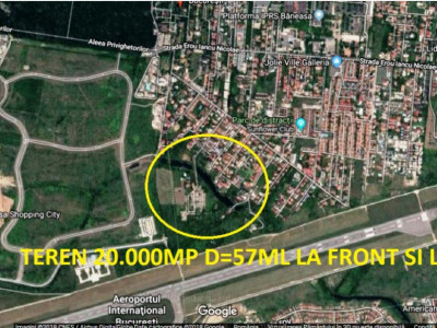 Teren 20.000mp Pipera-Baneasa Shopping City deschidere 57ml la front si lac.