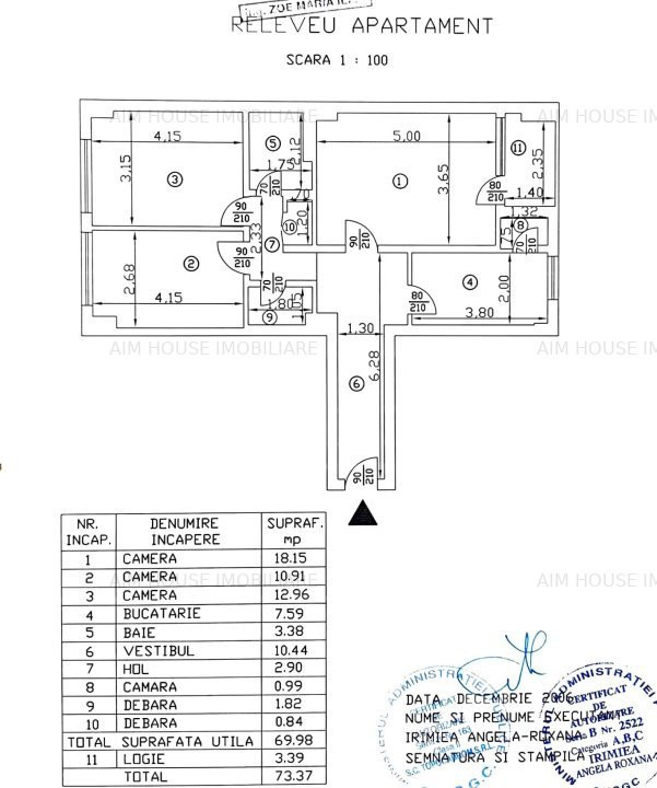 Ap. 3 cam. dec./etaj 4/11-Mega Mall-Pret Redus!!!