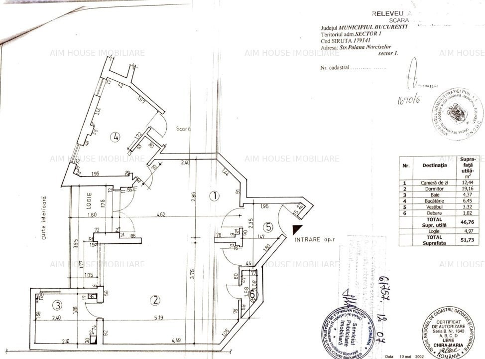 Sala Palatului-Cismigiu-Ap. 2 cam. pretabil investitie/locuinta.