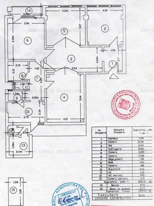 Unirii-Centru Vechi-Ap. 4 camere-bloc fara bulina.