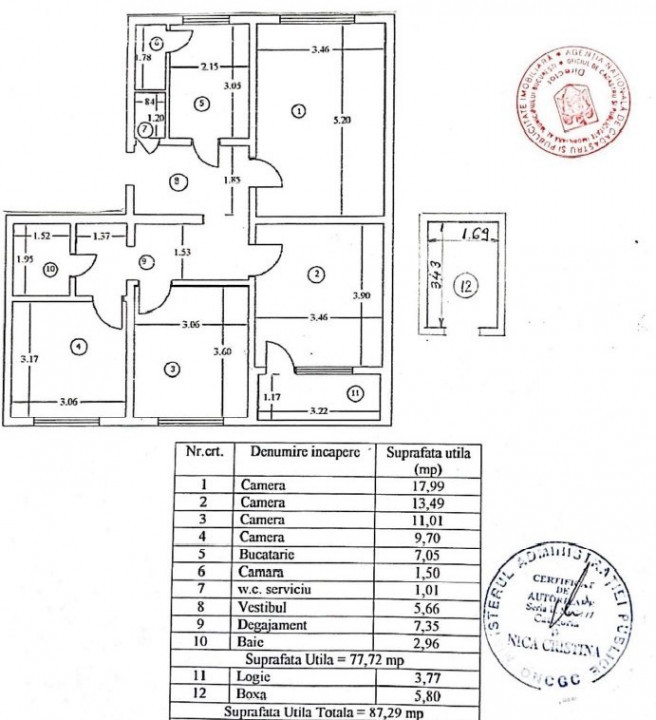 Drumul Taberei-Metrou Valea Ialomitei-Ap. 4 cam.+boxa proprietate