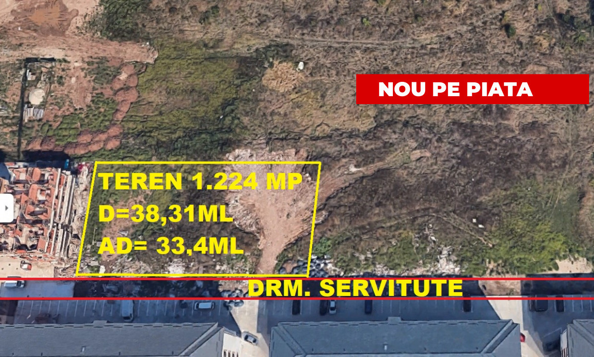 Teren 1.224mp-Sg. Ilie Petre-pretabil investitie/constructie bloc