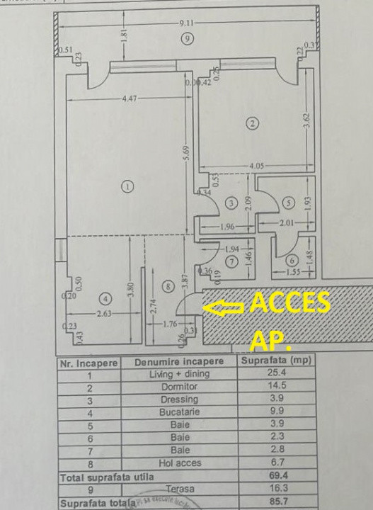 Ap. 2 cam, 85,7 mp,Parter,de inchiriat-Citadella Garden, Parcare&boxă