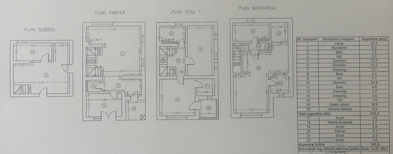 Duplex spatios 143 mp cu garaj și curte – Citadella Garden
