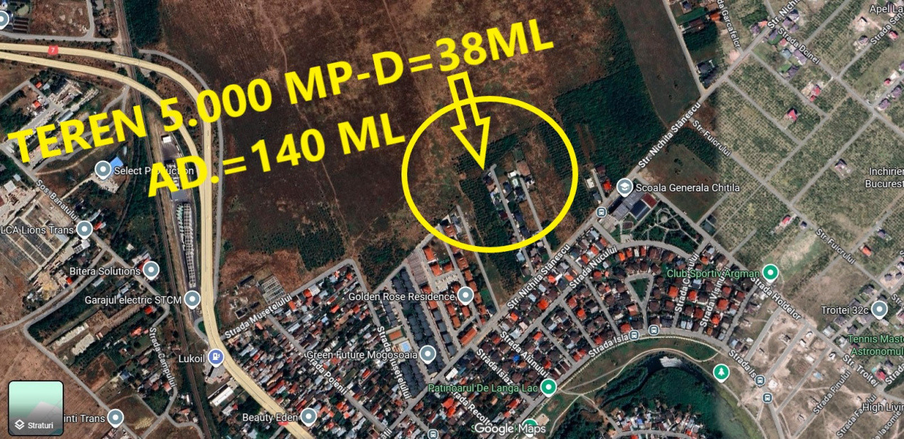 Mogosoaia-Teren 5.000 mp Str. Nichita Stănescu – Pretabil Proiect Imobiliar